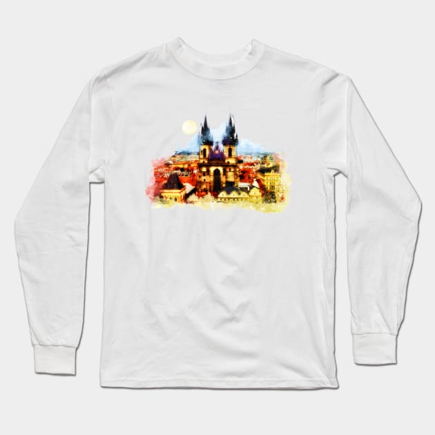 Praga art Long Sleeve T-Shirt by JBJart